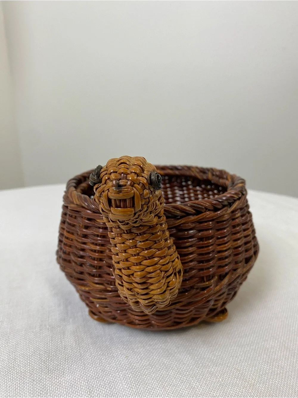 Vintage Wicker/Woven Turtle Basket